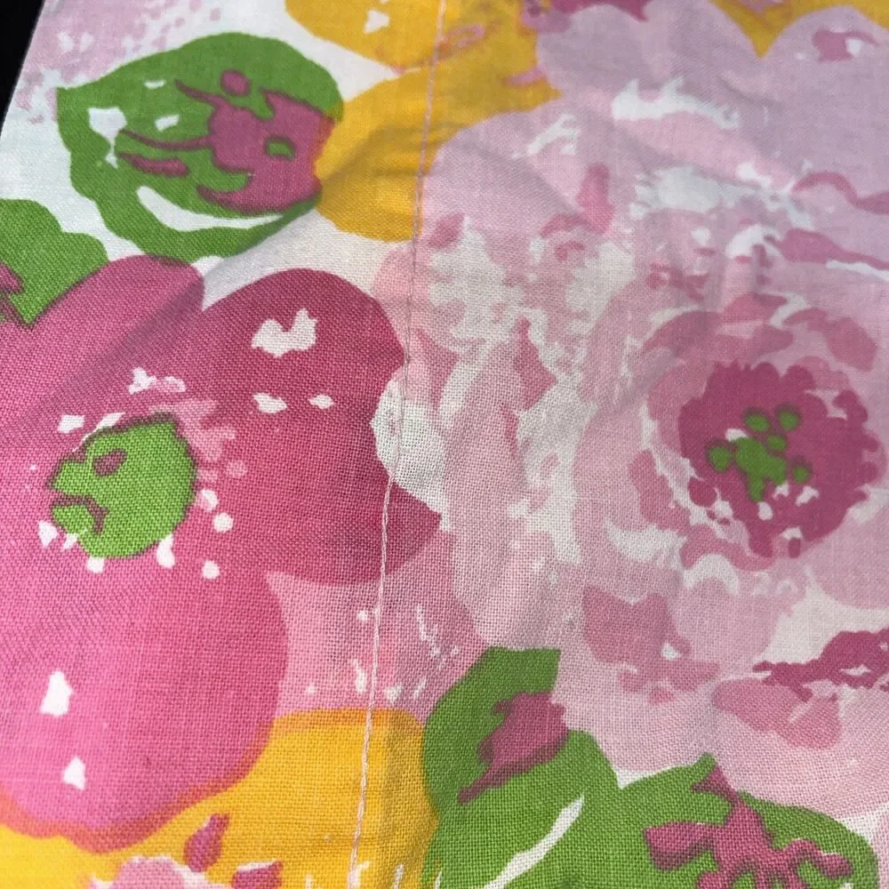 Vintage Pillowcase, Wabasso 1970's Mod Flower Power